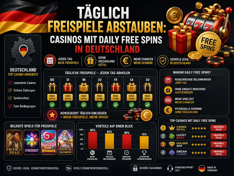Täglich Freispiele Abstauben: Casinos Mit Daily Free Spins In Deutschland